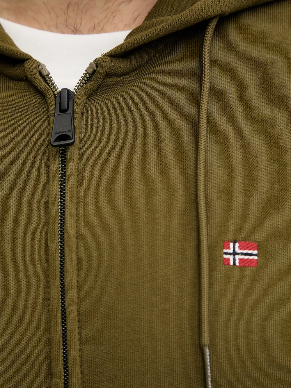 Napapijri Balis zip-up drawstring hoodie Groen