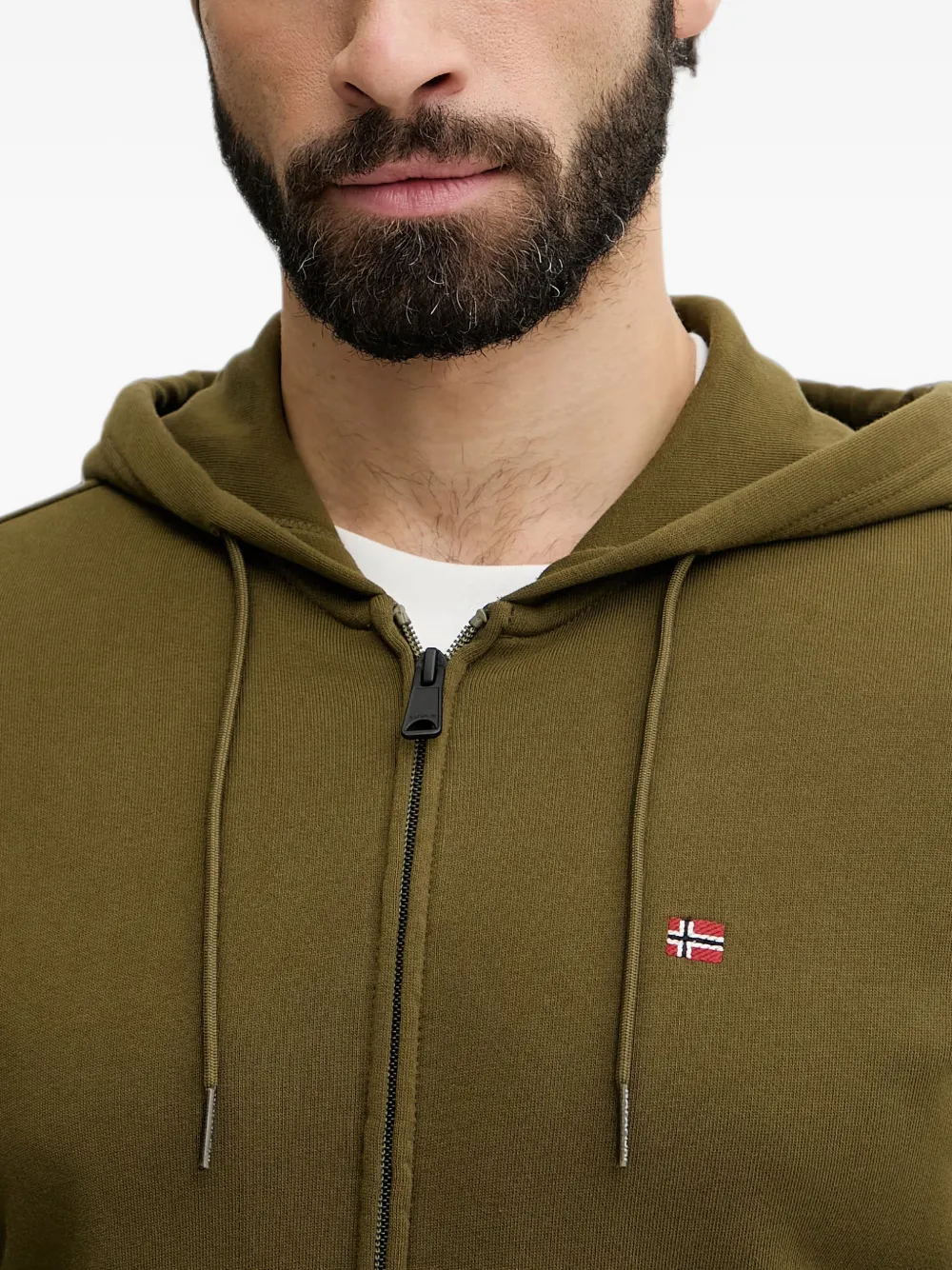 Napapijri Balis zip-up drawstring hoodie Groen