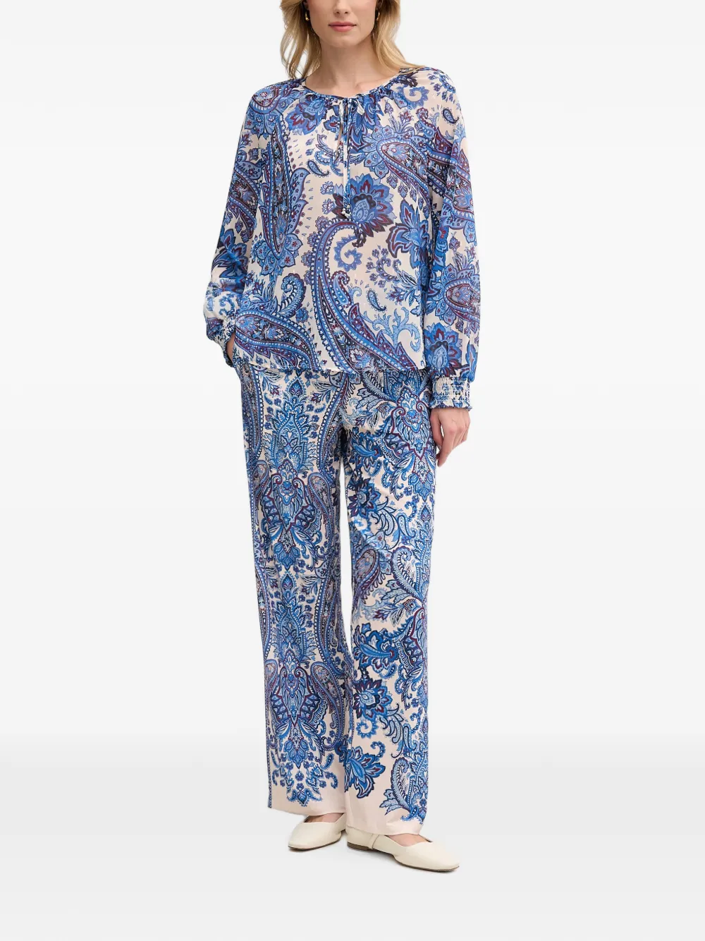 OUI Broek met trekkoord Blauw