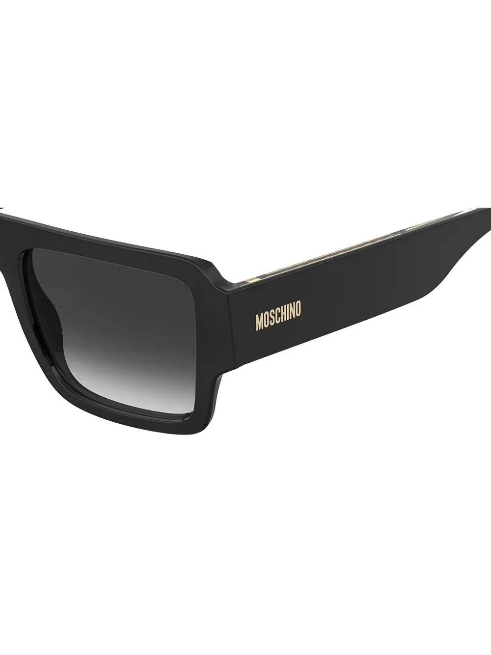 Moschino Zonnebril met rechthoekig montuur Zwart