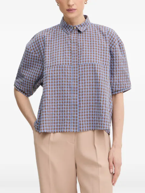 Sessùn Florentina gingham-check short-sleeve shirt