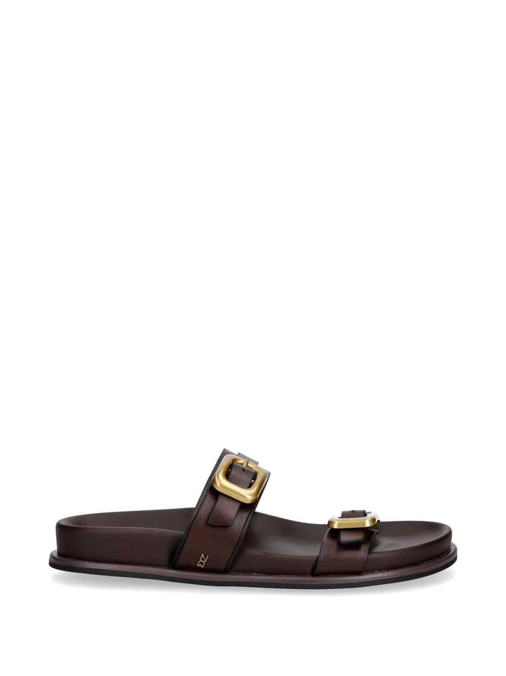 Nokwol Zaz Buckle-fastening Flat Sandals In Burgundy