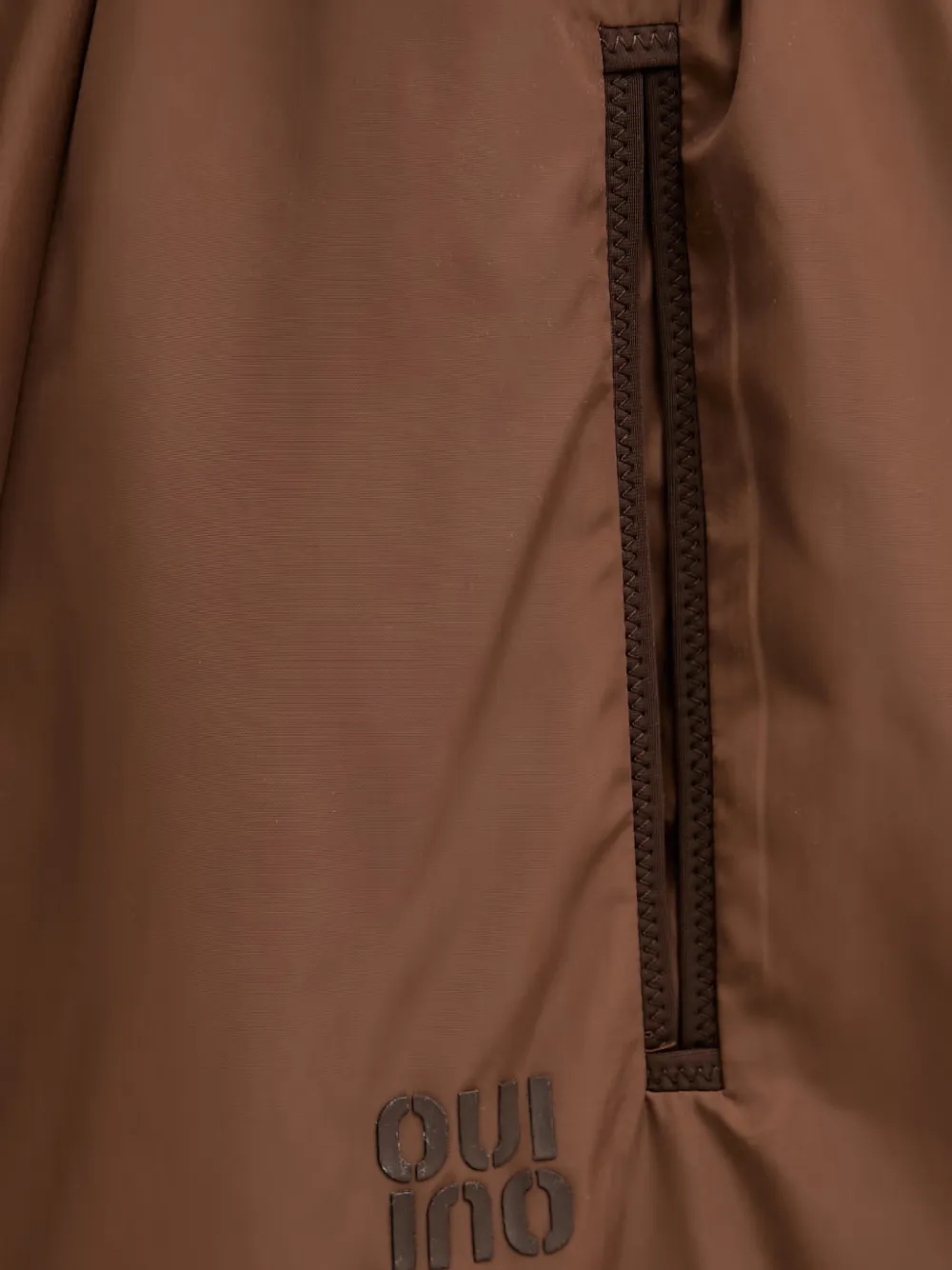 OUI Flared midi-rok met trekkoord Bruin