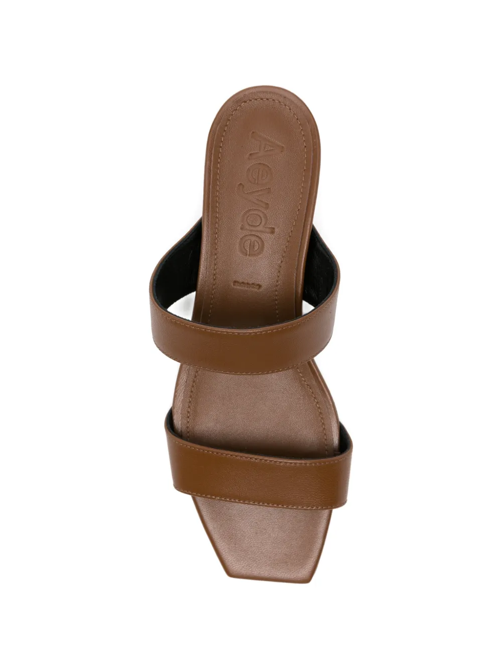Aeyde square-toe leather sandals Bruin