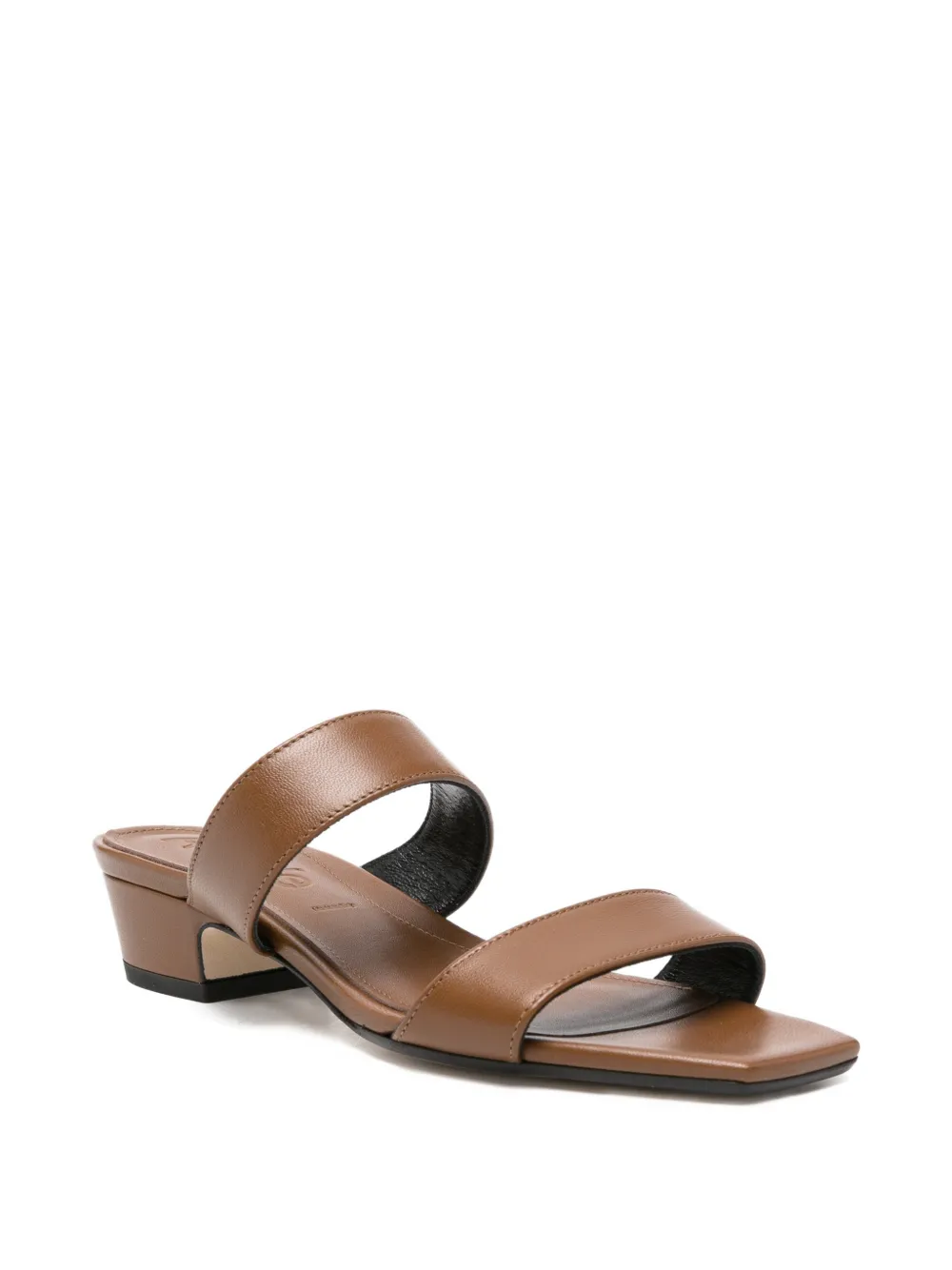 Aeyde square-toe leather sandals Bruin