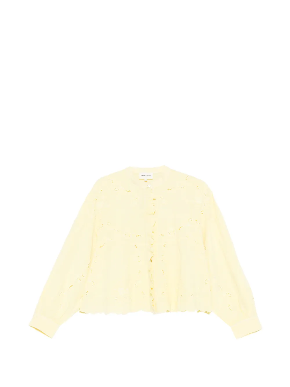 Fanie broderie-anglaise ruffled blouse