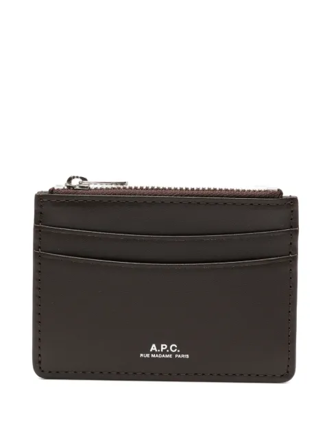 A.P.C. logo-print leather wallet