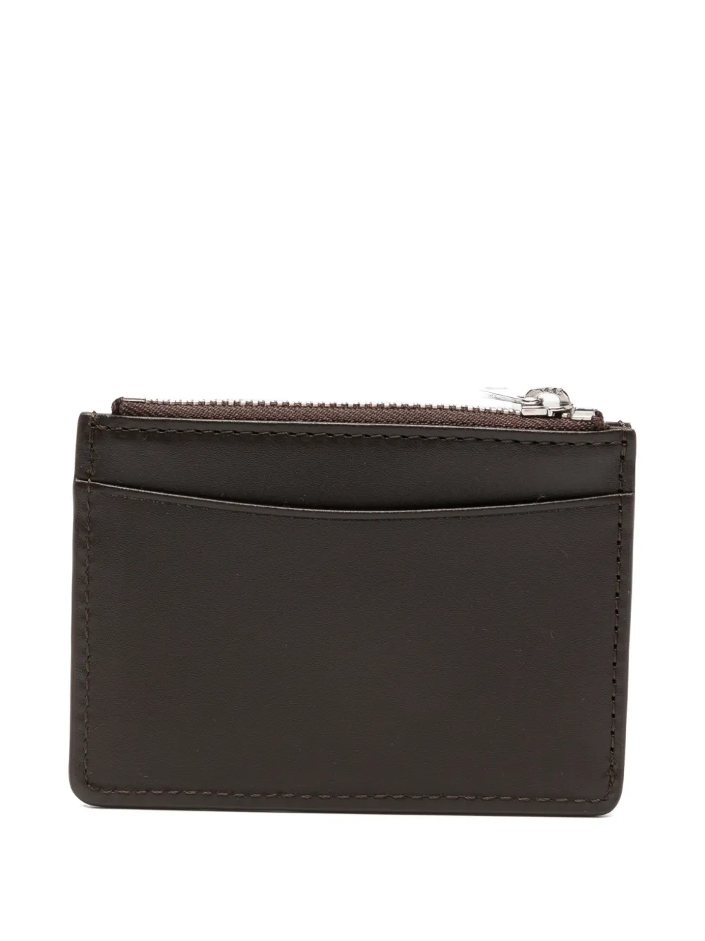 A.P.C. Leren portemonnee met logoprint Bruin