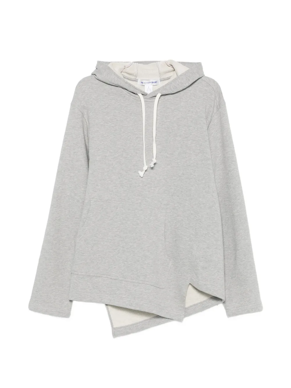 Comme Des Garçons Shirt asymmetric-hem hoodie - Grau