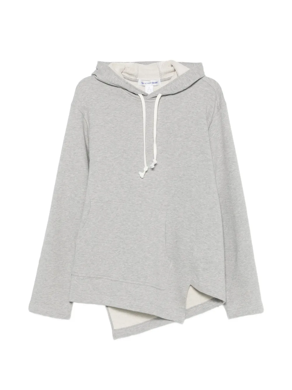 Comme Des Garçons Shirt asymmetric-hem hoodie - Grigio