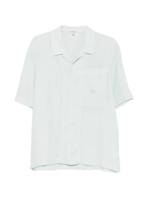 C.P. Company logo-embroidered short-sleeve shirt