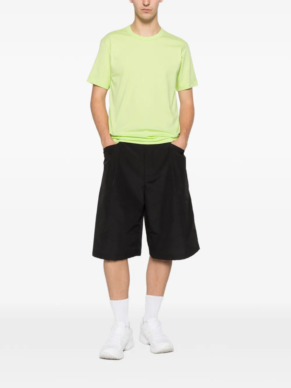 Comme Des Garçons Shirt T-shirt met logoprint met ronde hals Groen
