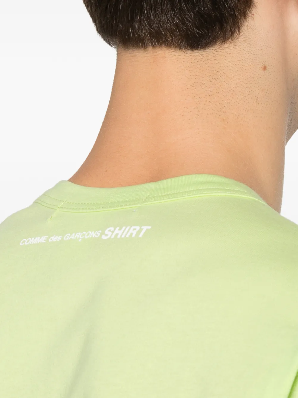 Comme Des Garçons Shirt T-shirt met logoprint met ronde hals Groen