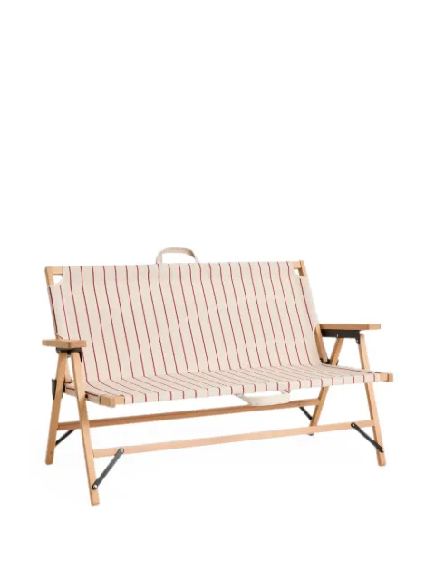 HAY striped-canvas folding bench