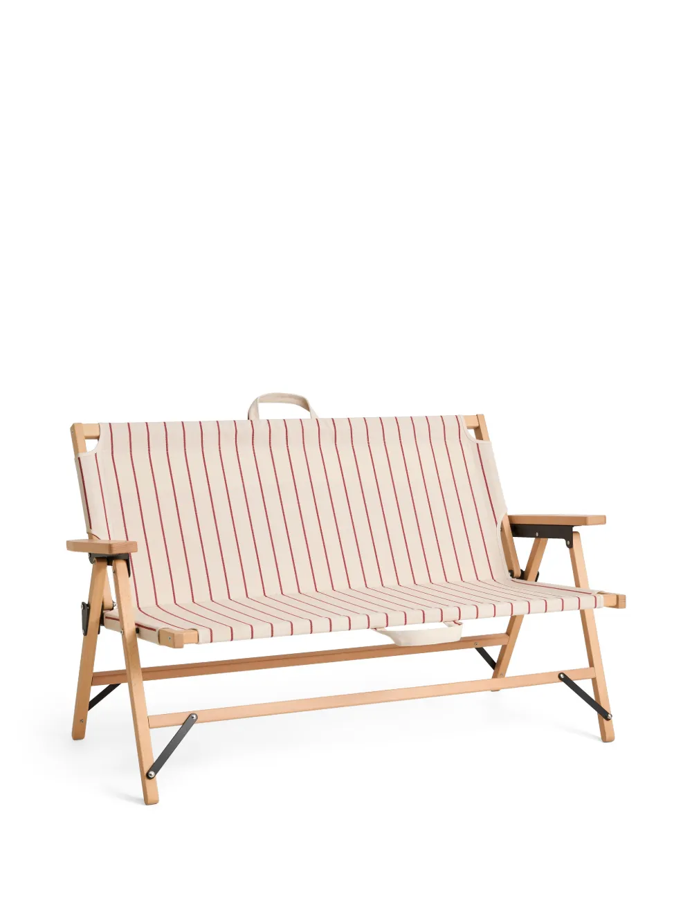 HAY striped-canvas folding bench - Toni neutri