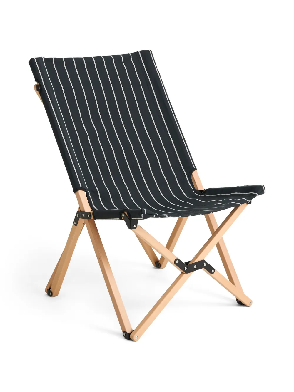 HAY striped folding chair - Nero
