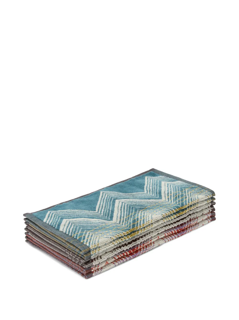 Missoni Home Marea zigzag-print face towels - Blu