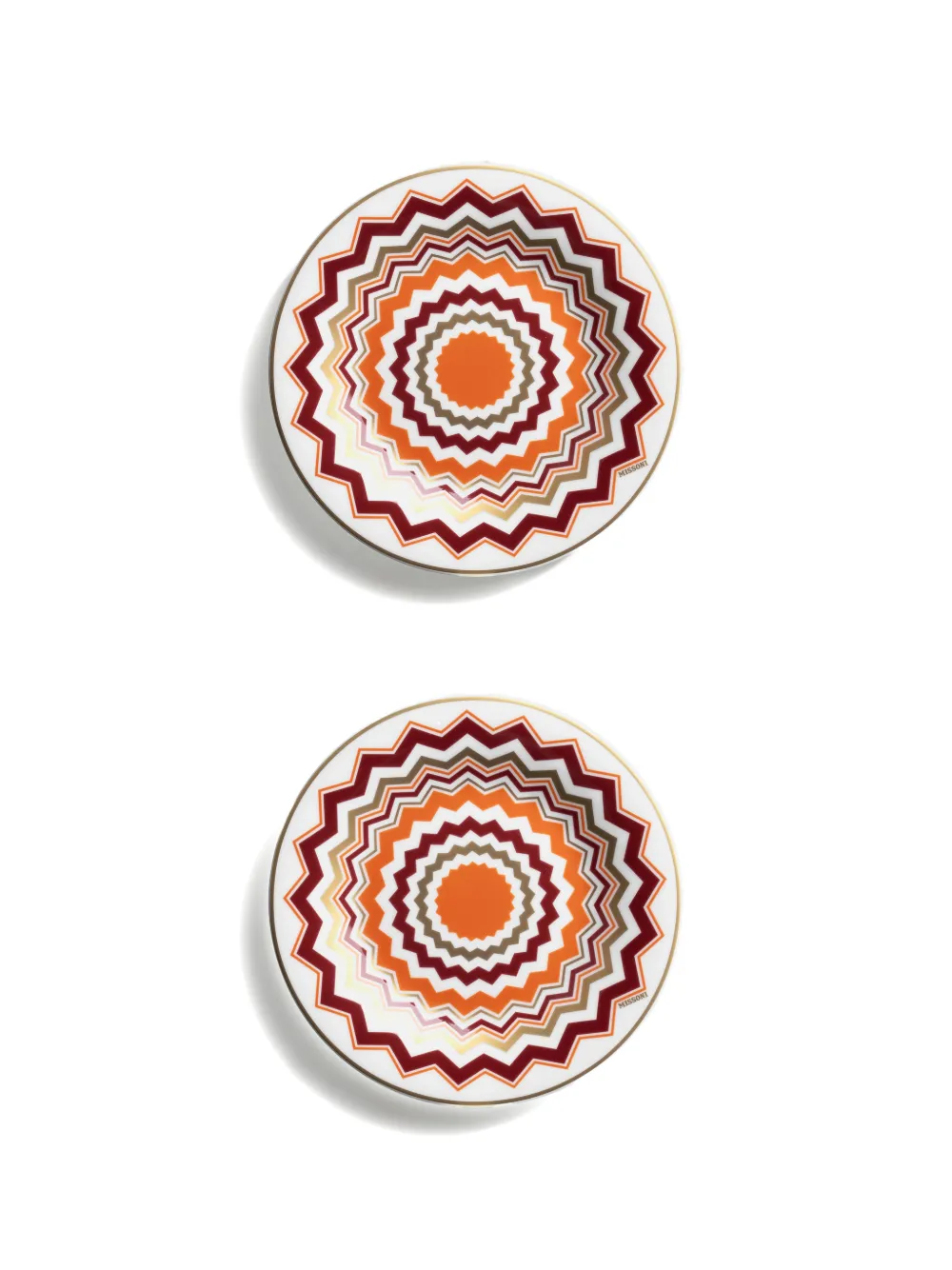 Missoni Home zigzag-print plate - Bianco