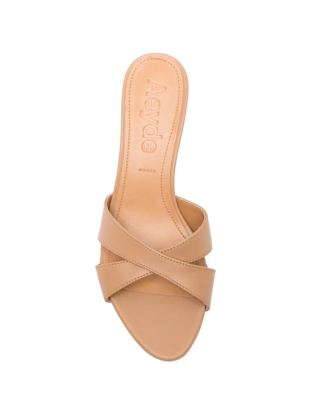 Aeyde criss-cross leather sandals Beige