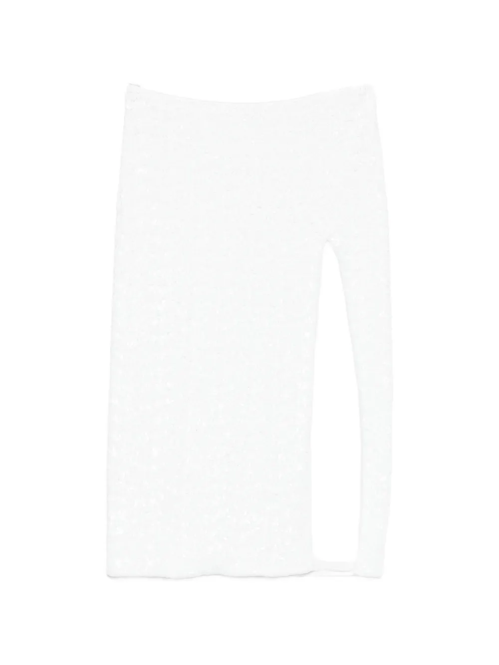 Oséree sequin-embellished side-slit midi skirt - Bianco