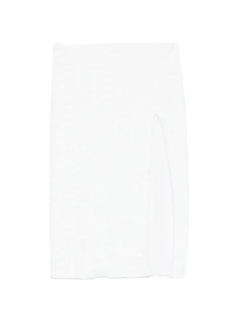 Oséree sequin-embellished side-slit midi skirt