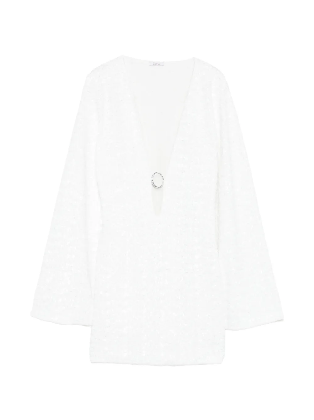 Oséree paillettes ring-detail mini dress | White | Image 1