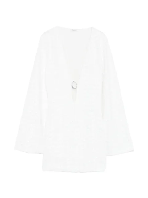 Oséree paillettes ring-detail mini dress