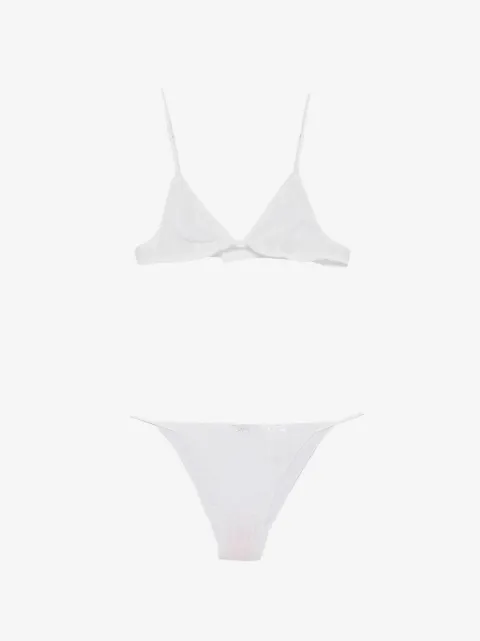 Oséree lace-trim lingerie set (set of two)