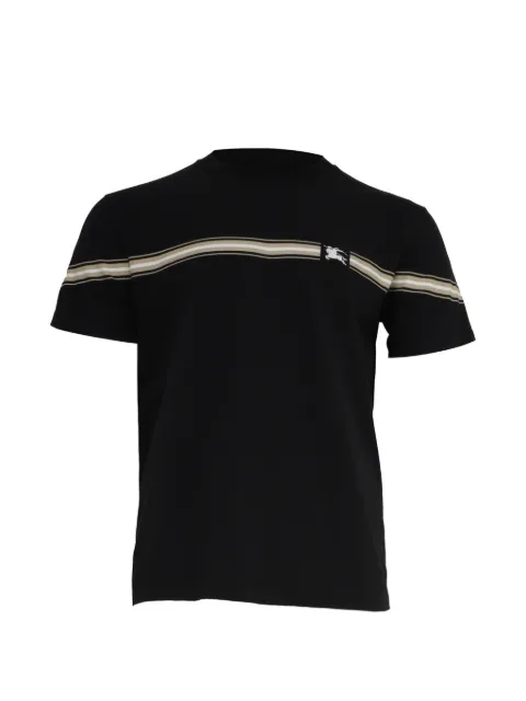 Burberry Pre-Owned striped-embroidered t-shirt