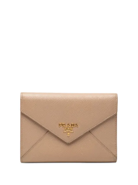 Prada Pre-Owned 2010-2025 Saffiano Trifold Envelope Wallet long wallets