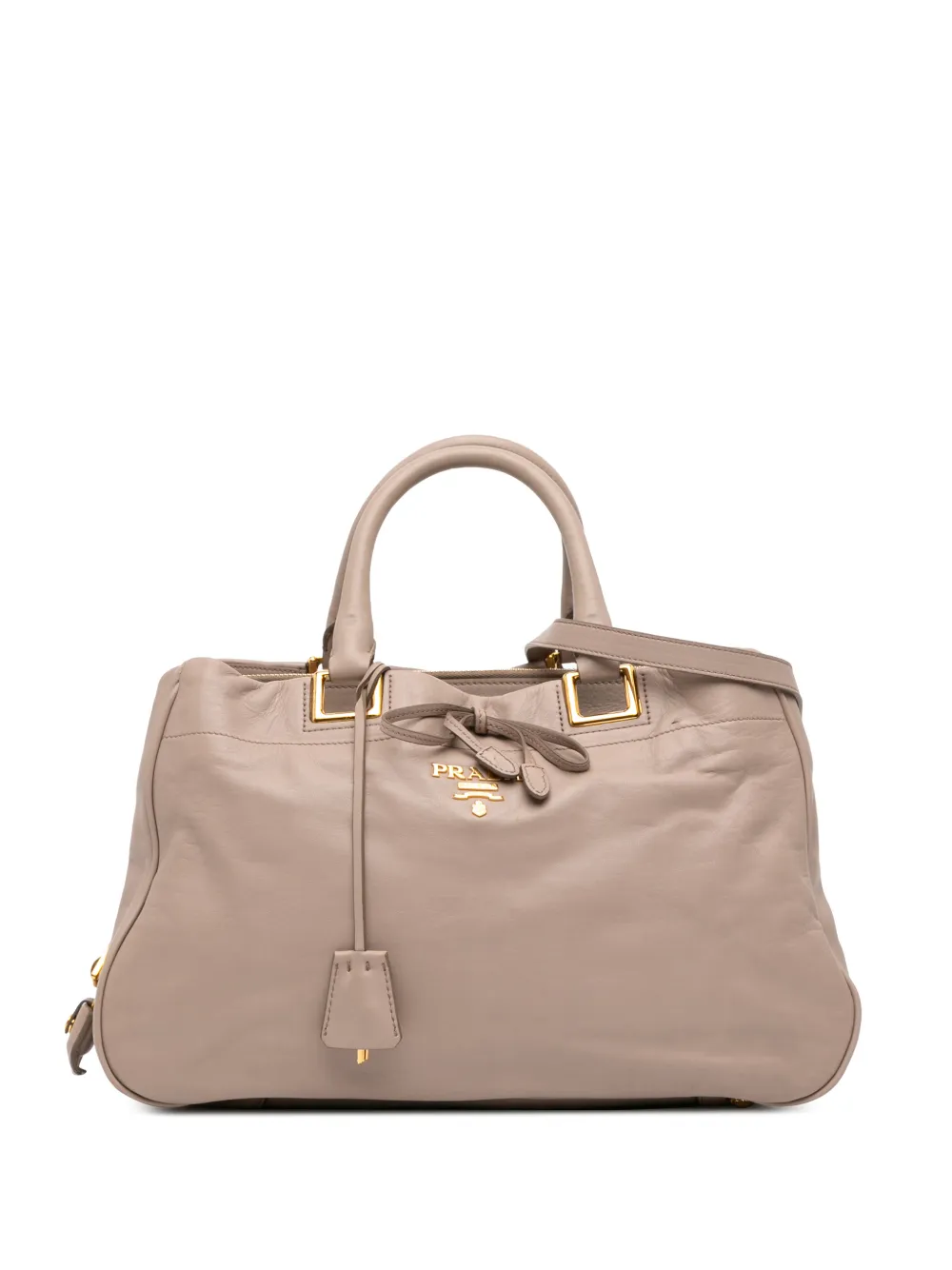 Prada Pre-Owned 2000-2025 Vitello Bow satchel - Toni neutri