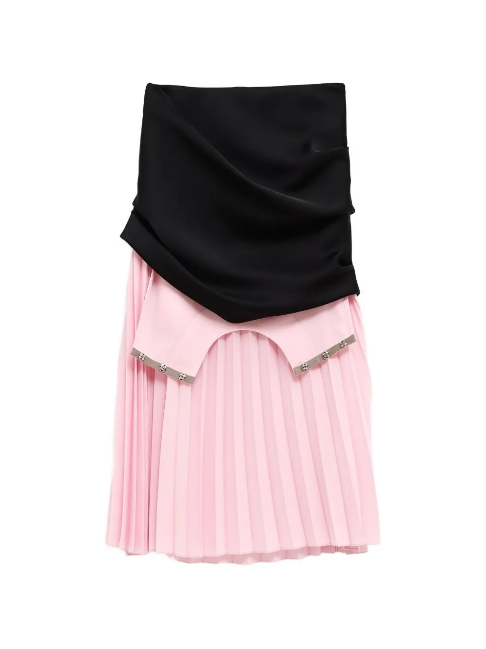 Julie Kegels pleated draped midi skirt - Rosa