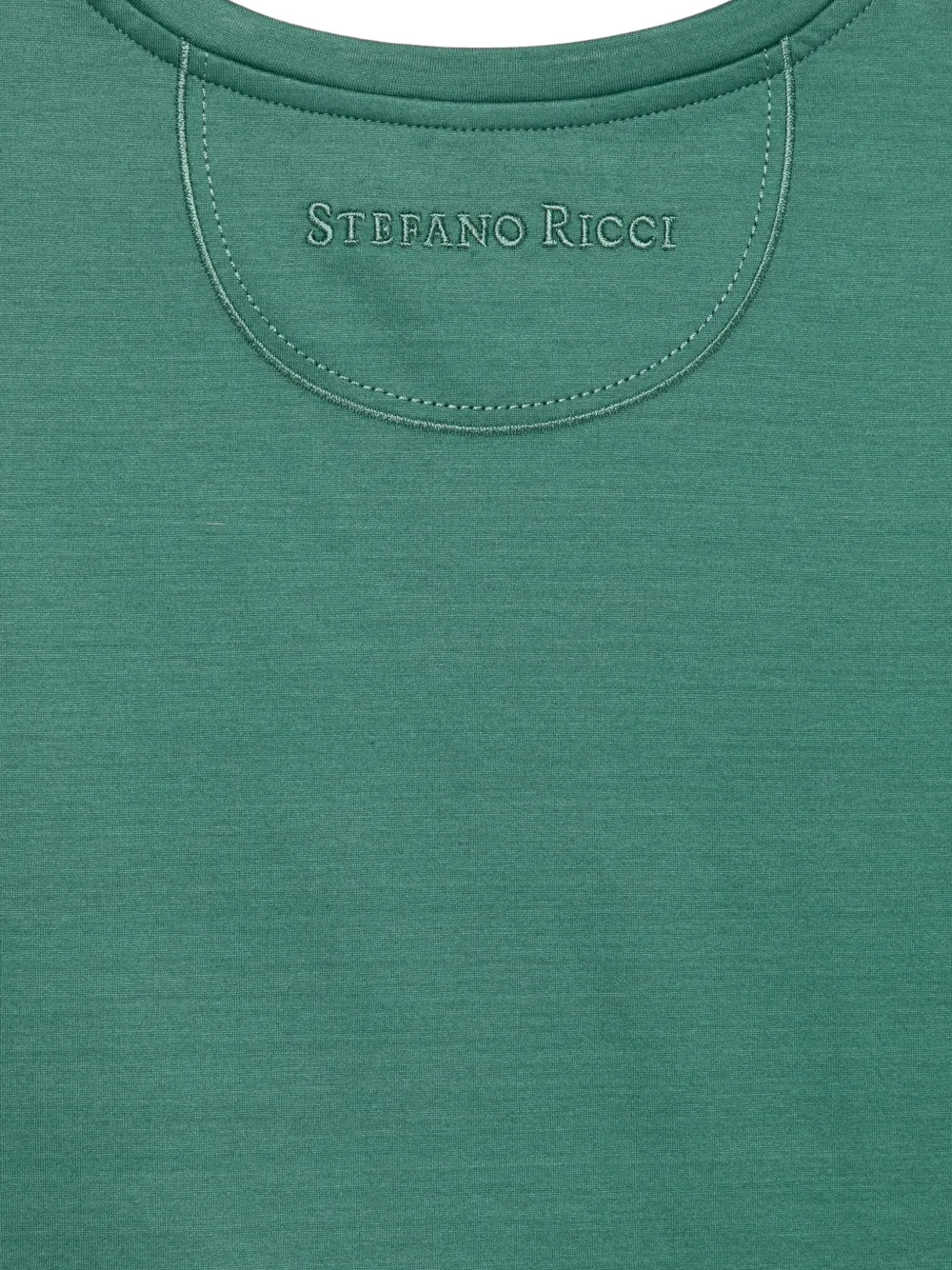 Stefano Ricci T-shirt met logodetail Groen