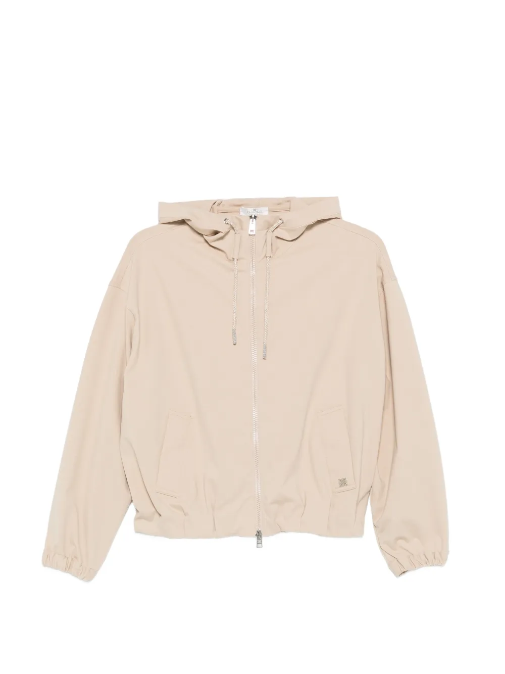 PANICALE zip-up drawstring hoodie - Toni neutri