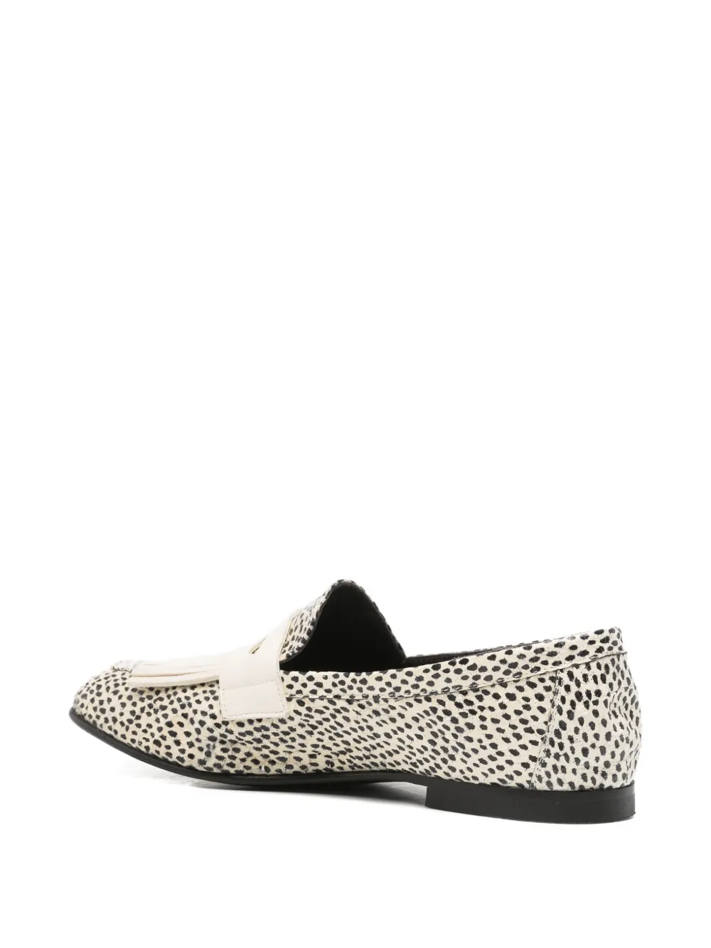 COLLECTION PRIVEE? snake-print kiltie loafers Beige