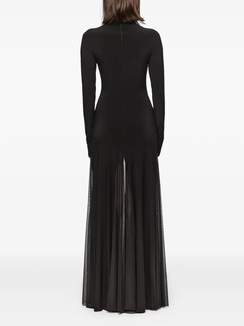 Atu Body Couture Maxi-jurk met mesh vlak Zwart