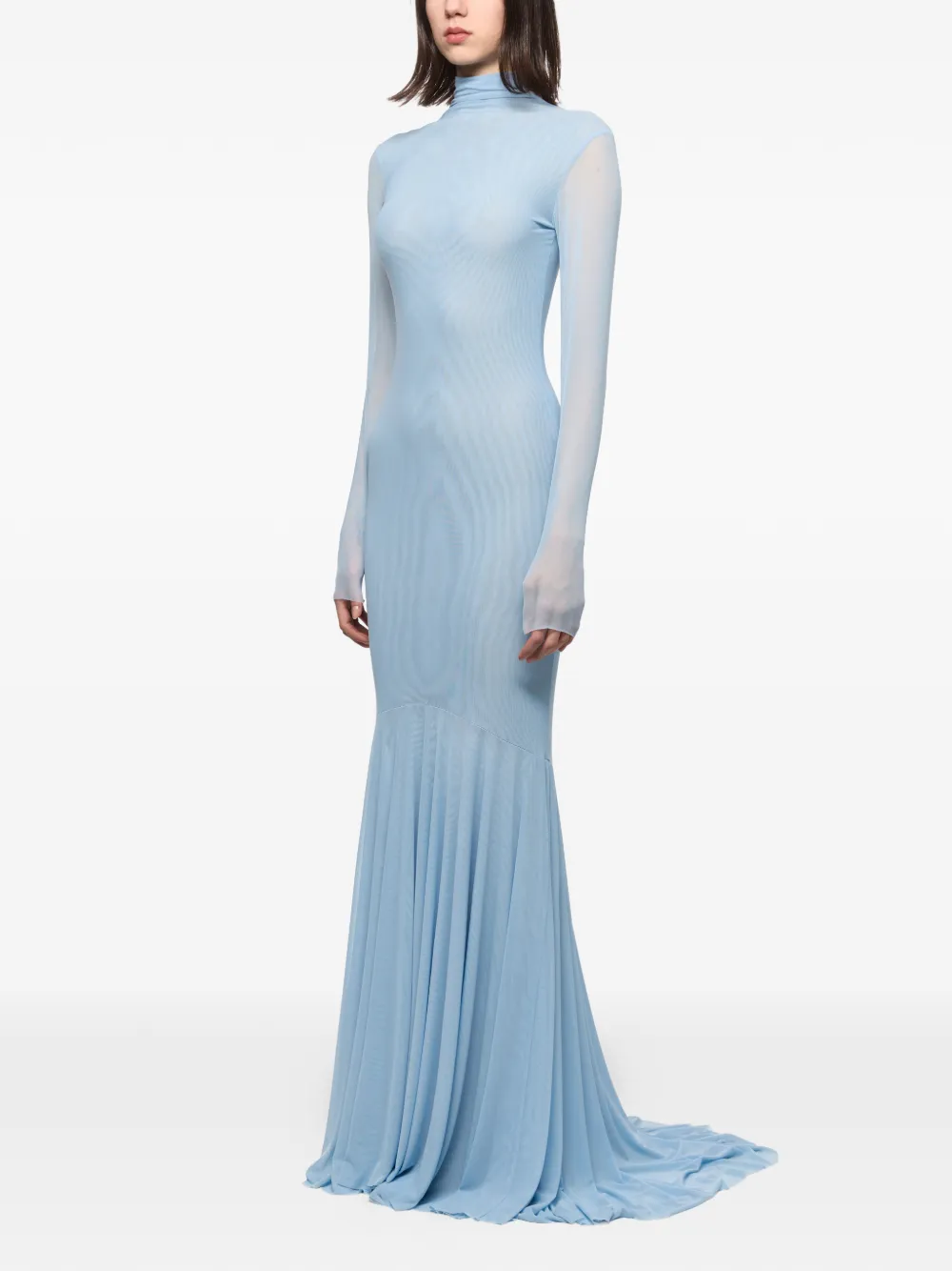Atu Body Couture Maxi-jurk met hoge hals Blauw