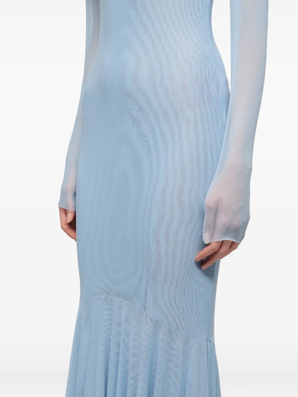 Atu Body Couture Maxi-jurk met hoge hals Blauw