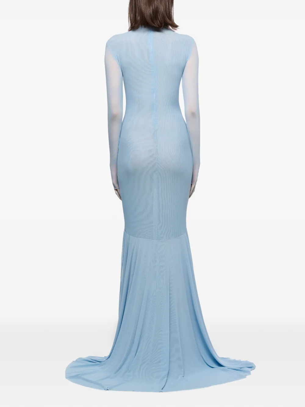 Atu Body Couture Maxi-jurk met hoge hals Blauw