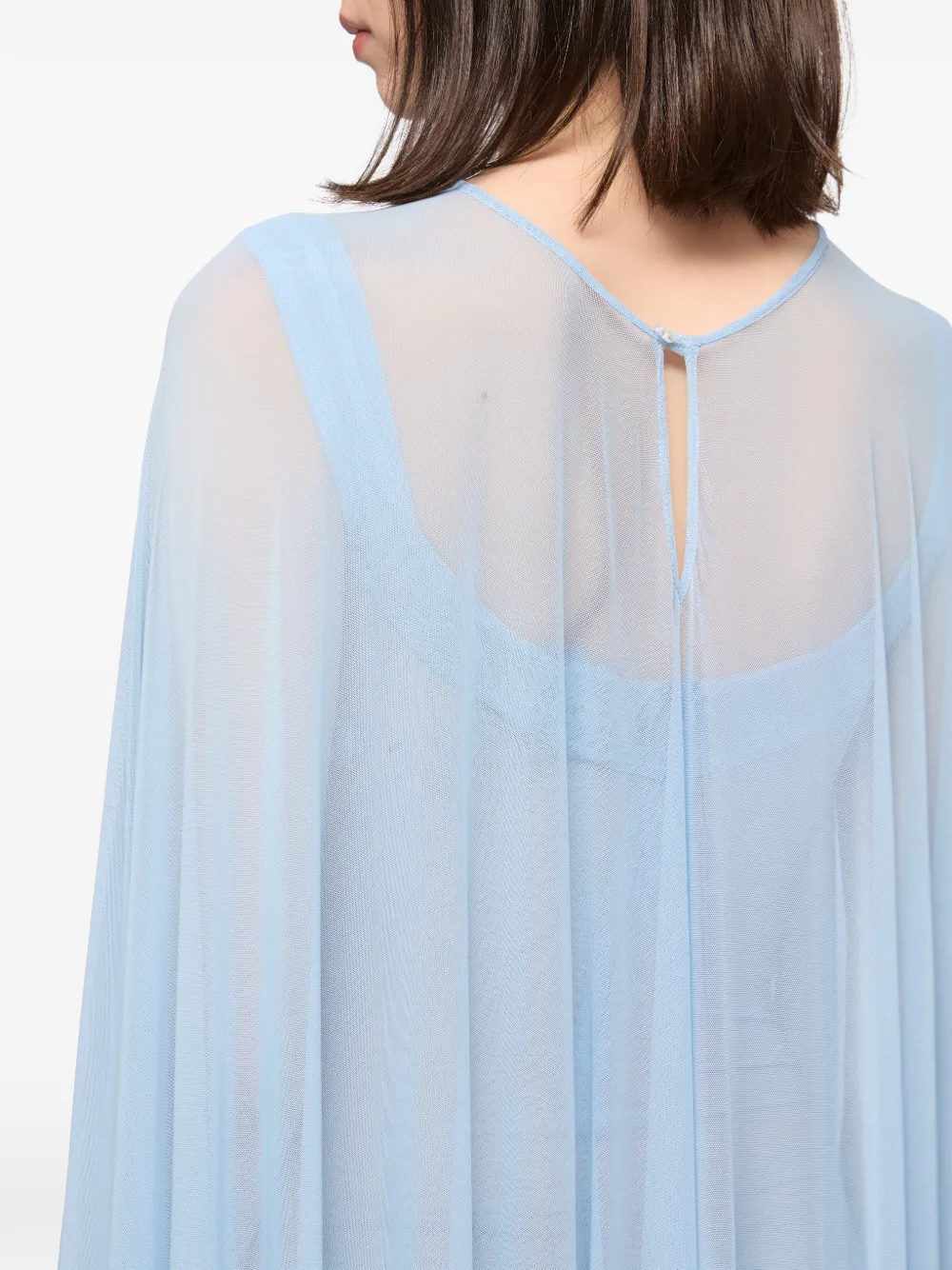 Atu Body Couture Mesh body en cape Blauw