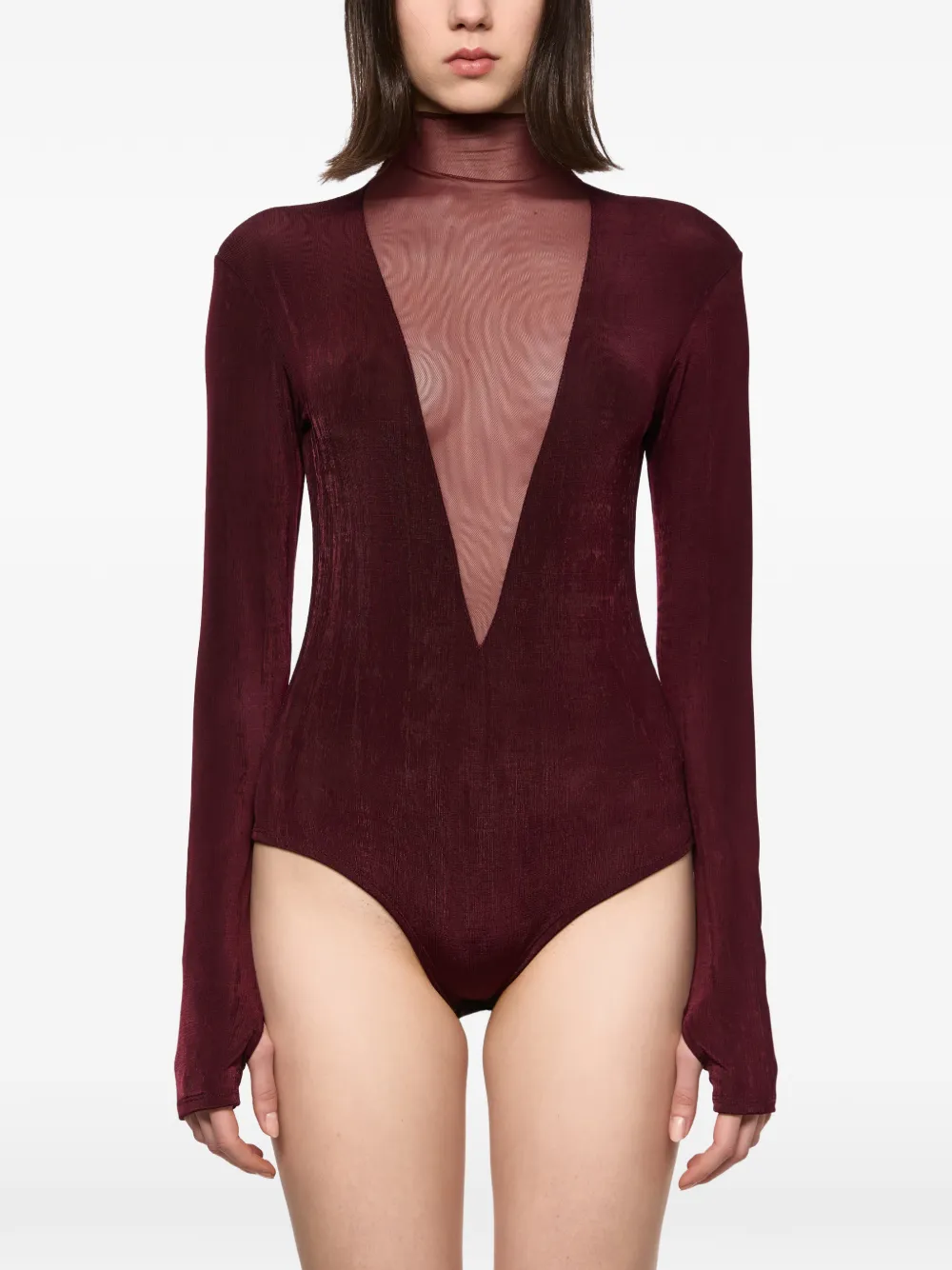 Atu Body Couture crushed-effect body - Rosso