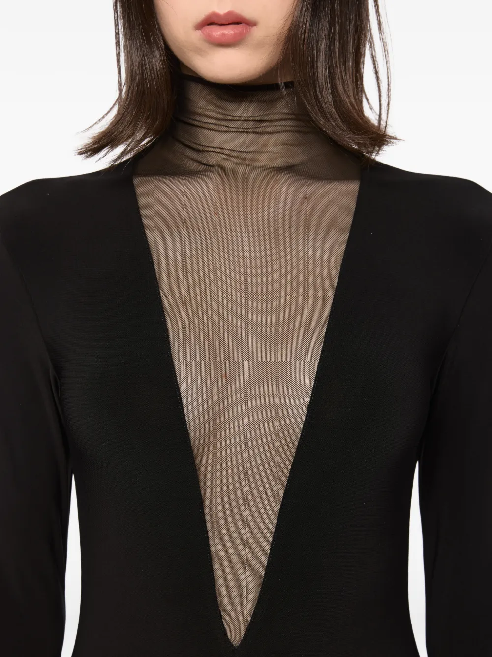 Atu Body Couture Romper met vlakken Zwart