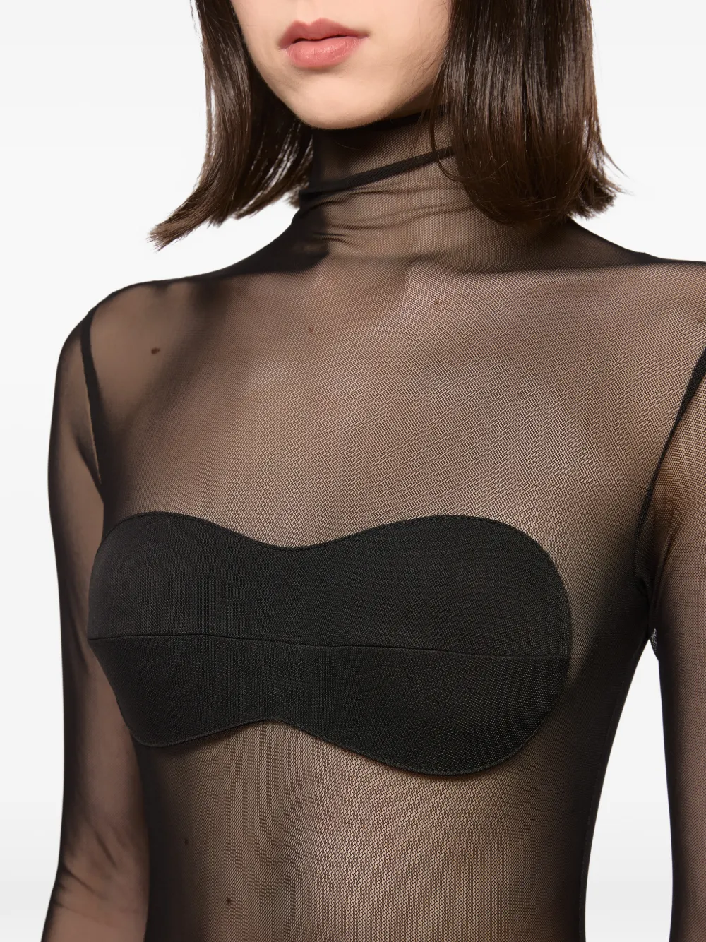 Atu Body Couture Romper met vlakken Zwart