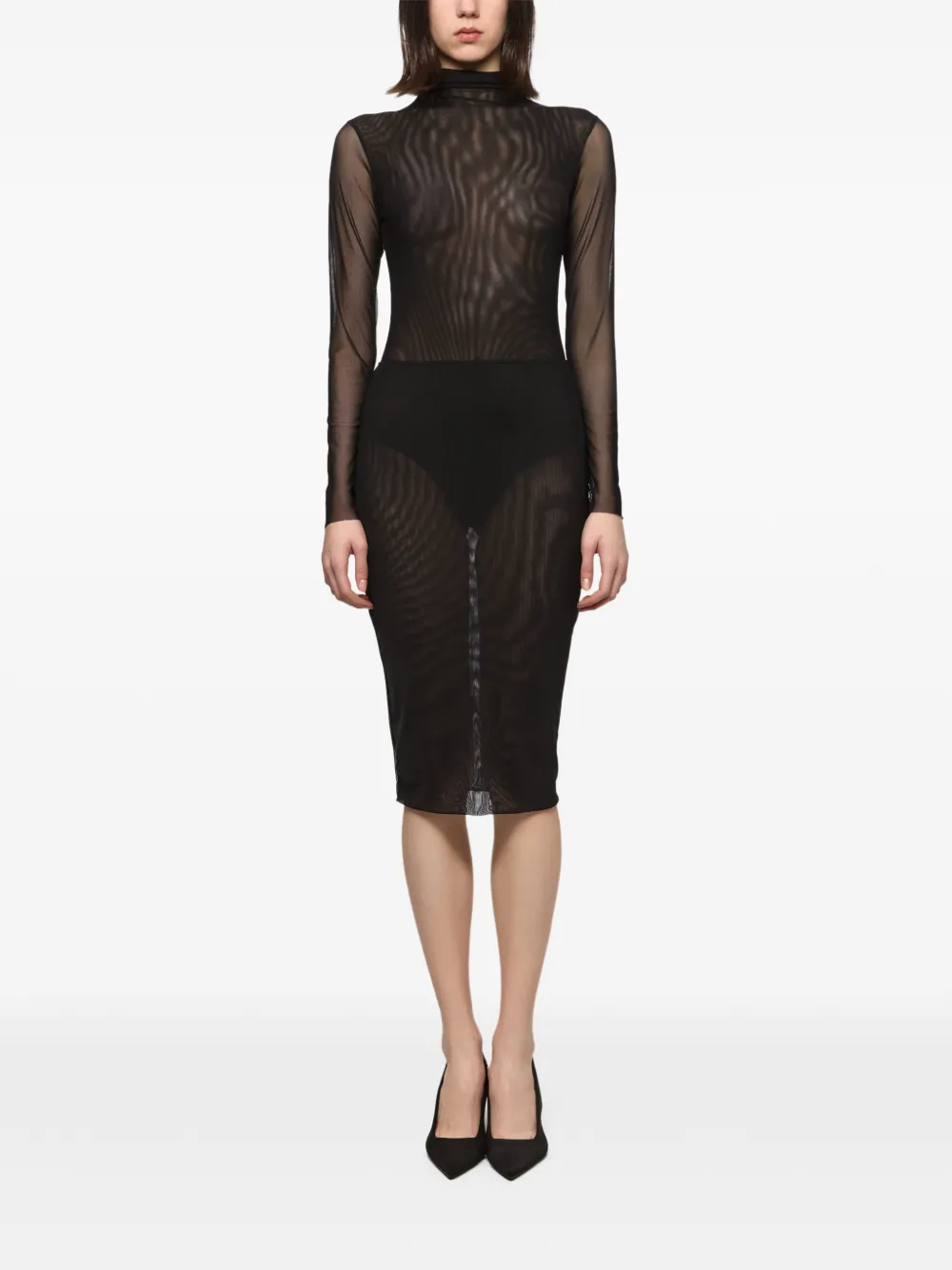 Atu Body Couture black midi skirt set - Schwarz