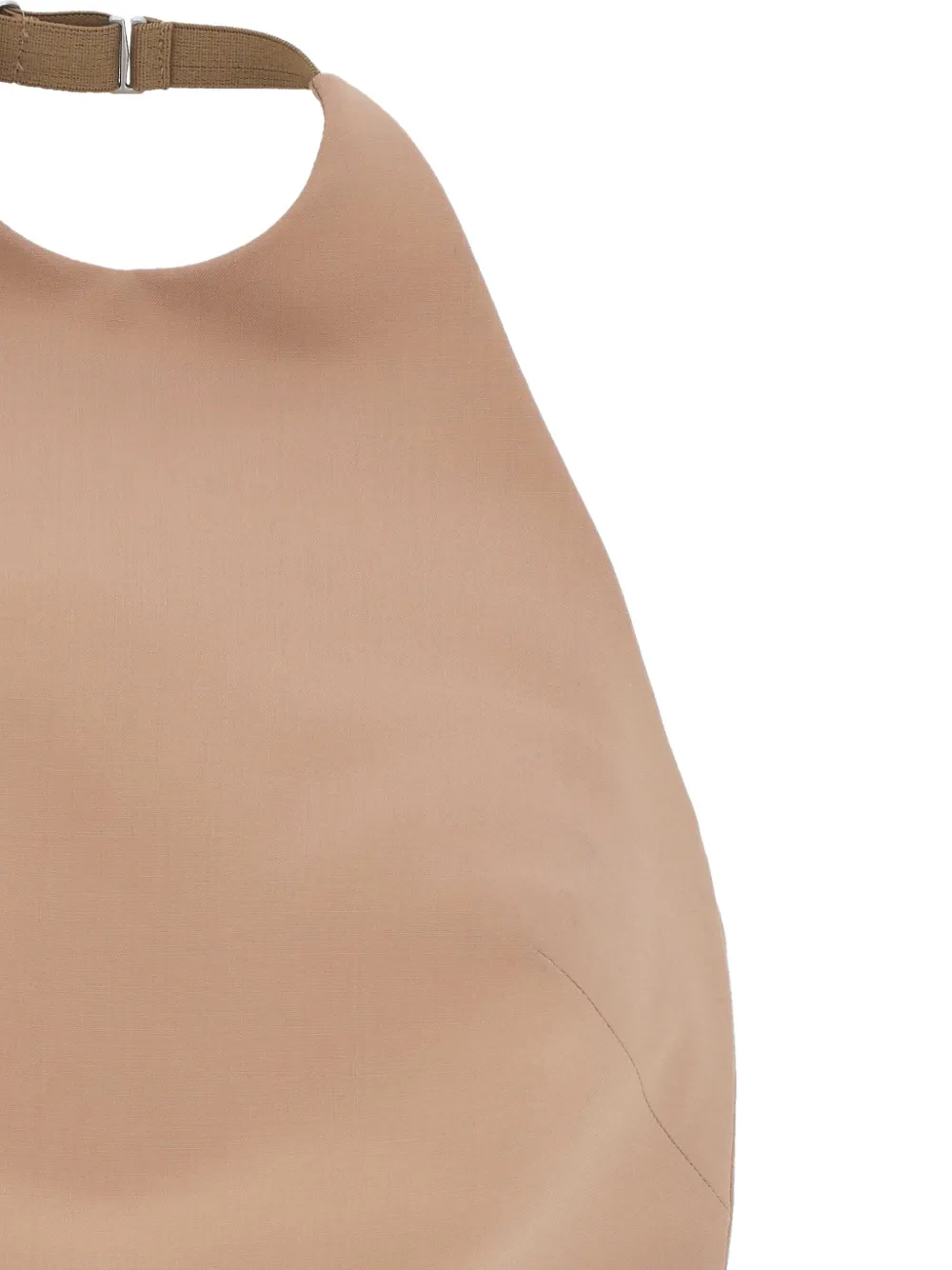 Mugler Top met halternek en open rug Beige