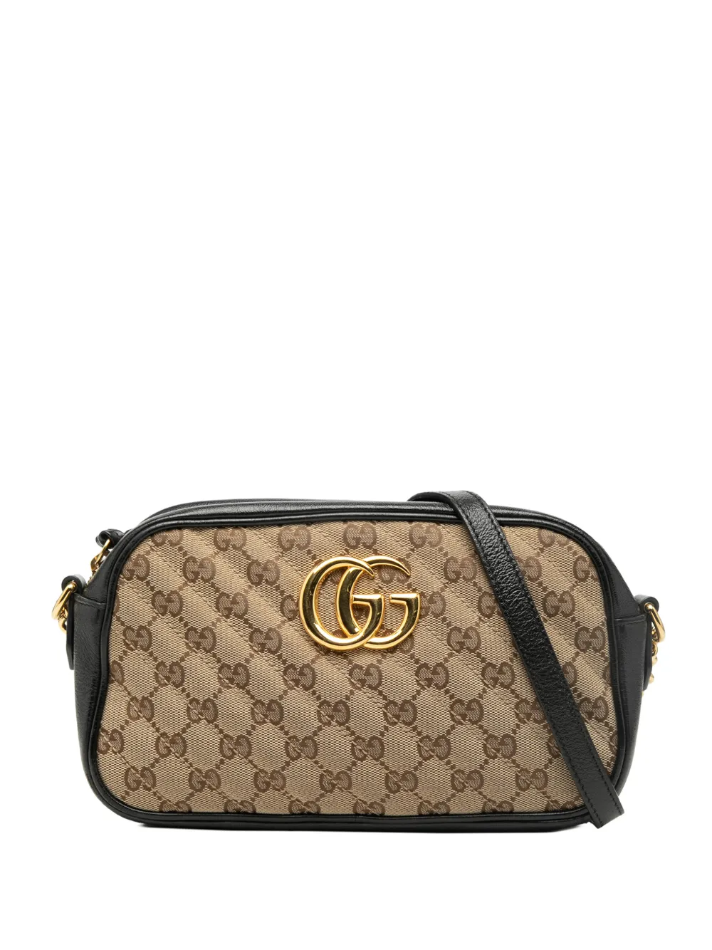 Gucci Pre-Owned Borsa a tracolla GG Marmont piccola in pelle e tela GG 2016-2026 - Toni neutri