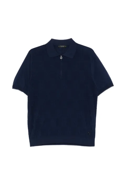 Stefano Ricci patterned zip-fastening polo shirt