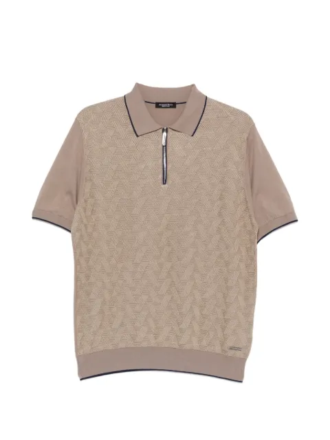 Stefano Ricci patterned zip-fastening polo shirt