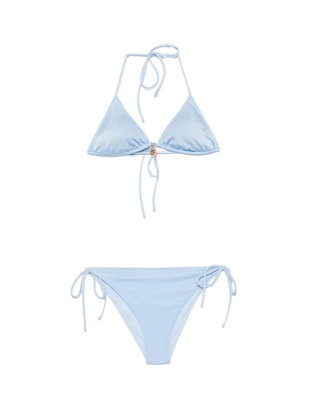 Mc2 Saint Barth Leah Charm-embellished Bikini In Blue