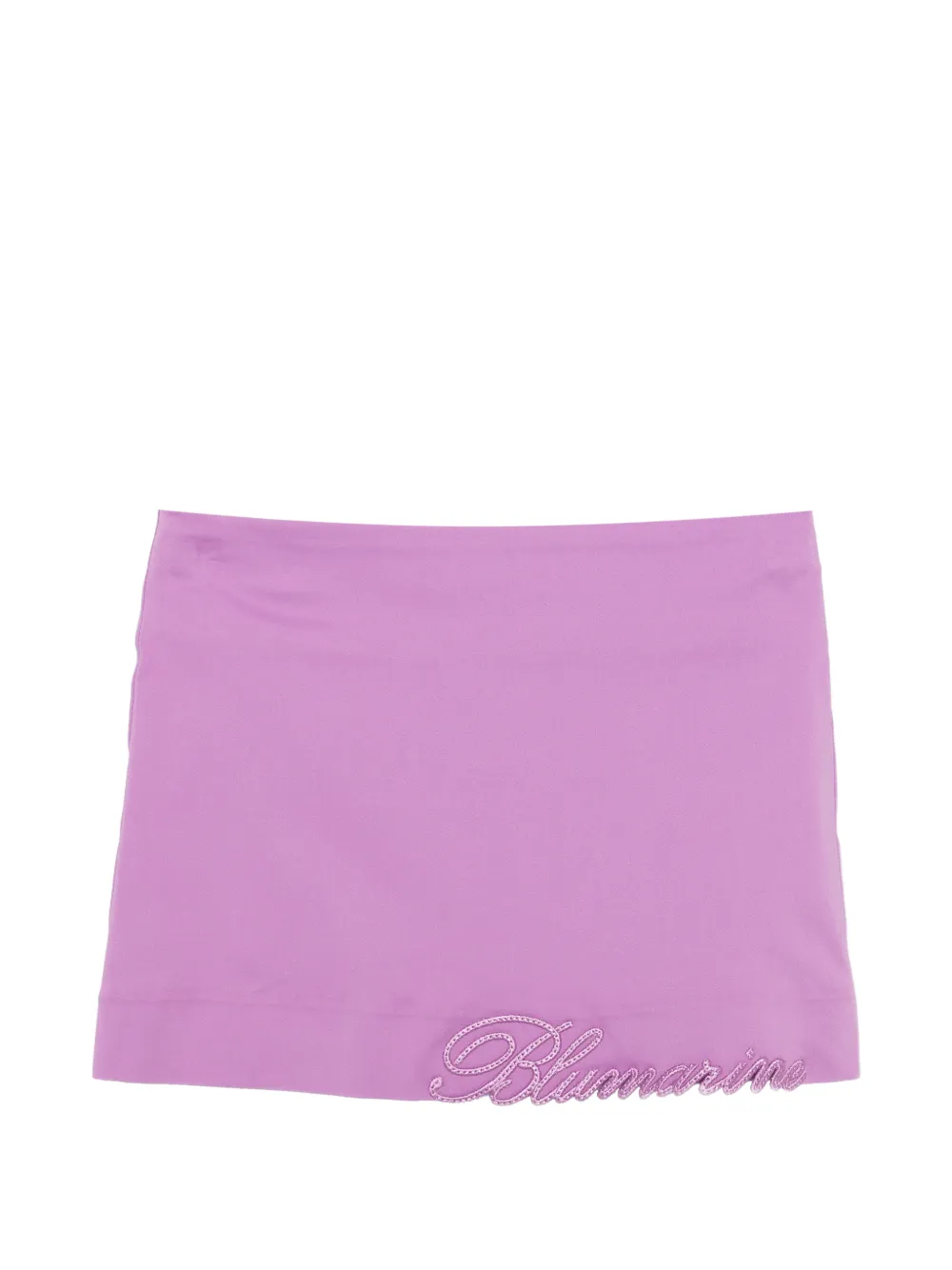 Miss Blumarine logo-embroidered skirt - Viola